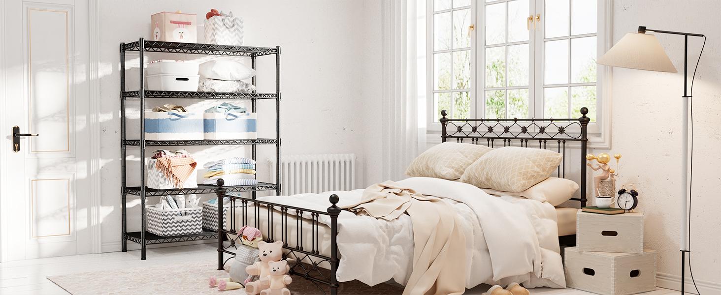 Raybee Furniture Wire Shelving, Metal Shelves for Storage, Adjustable Heavy Duty Storage Rack Pantry Shelf Kitchen Shelving Raybee Furniture Wire Shelving, Metal Shelves for Storage, Adjustable Heavy Duty Storage Rack Pantry Shelf Kitchen Shelving