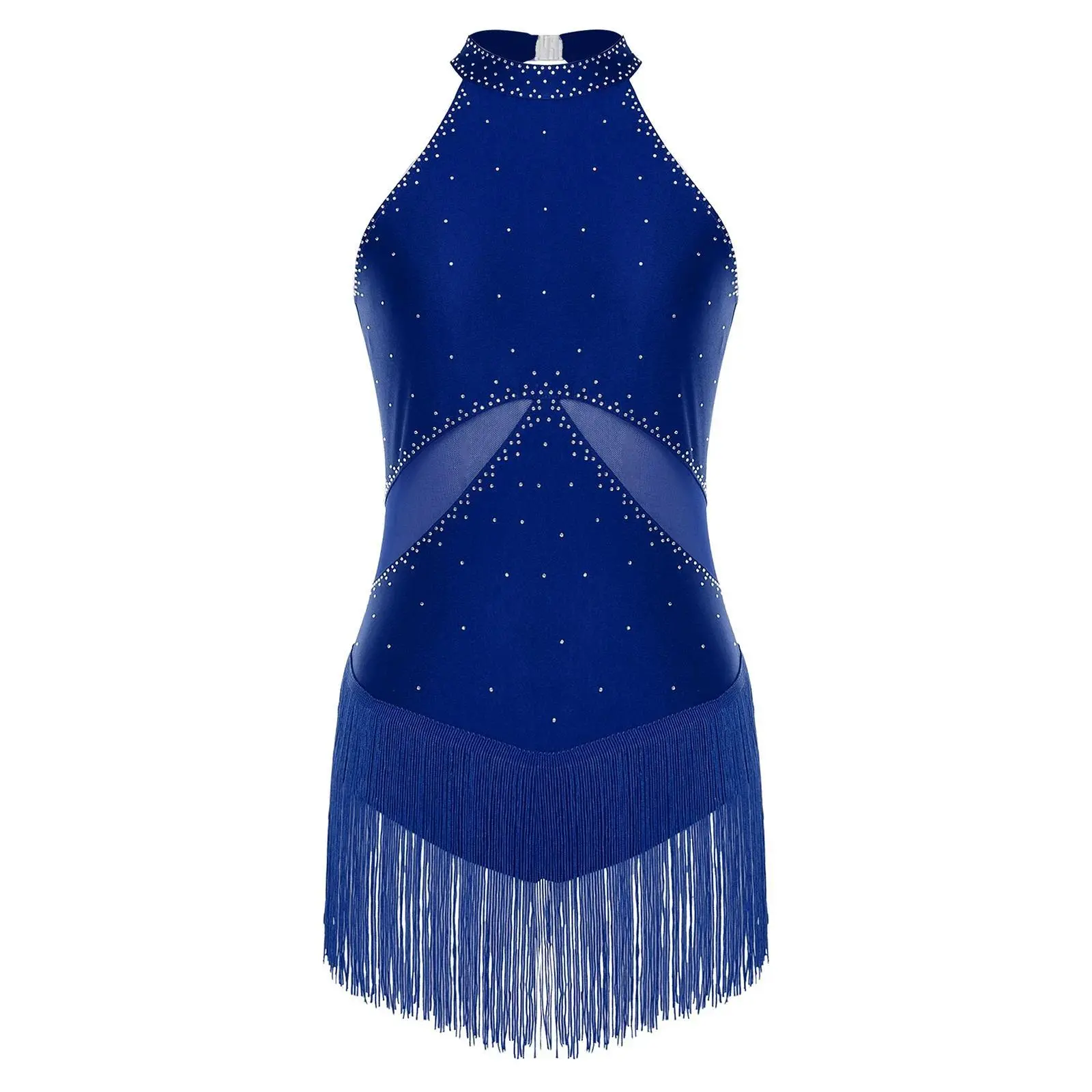 Tassel Latin Dance Leotard Women Fringe Chacha Salsa Jumpsuit Dress + Shorts Tango Samba Costume Dancewear Gymnastique Leotard