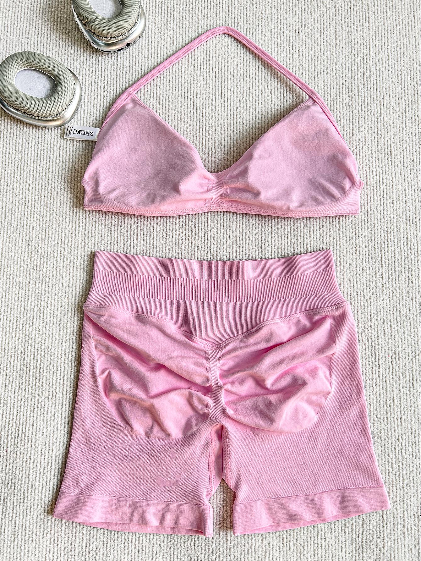 New Women's Sporty Yoga Set, High-Waist Tight-Fitting Shorts and Tank Top, Summer Fitness for Running and Gym New Women's Sporty Yoga Set, High-Waist Tight-Fitting Shorts and Tank Top, Summer Fitness for Running and Gym