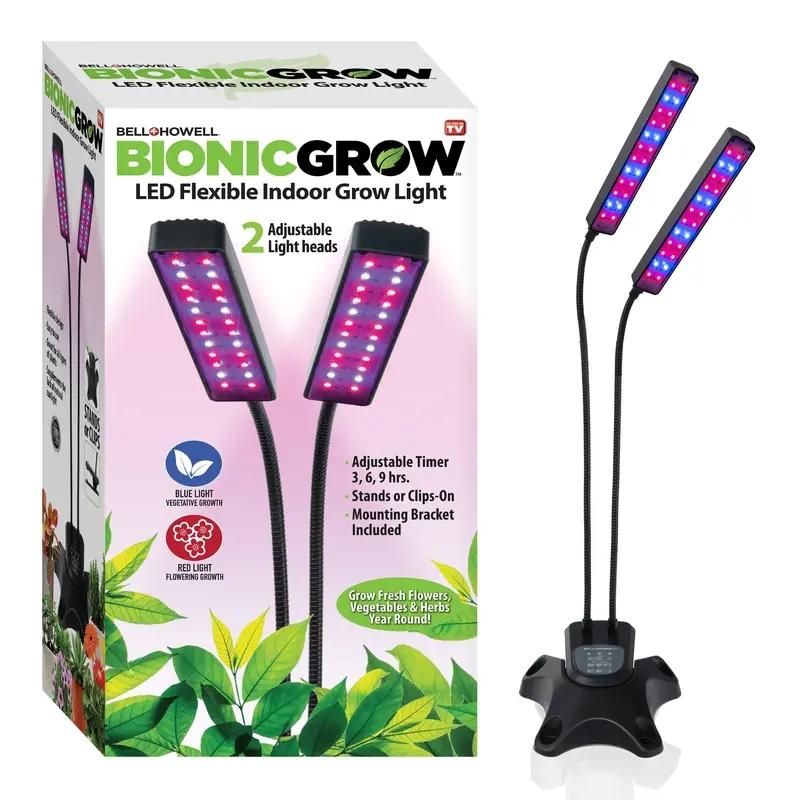 Bionic Grow Light, 2/3/4 Head Adjustable Full Spectrum LED Grow Lamp, with Timer Functionality, Ideal for Indoor Plants Growth
