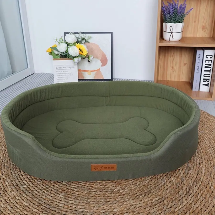 Pet Bed Dog House Cat Nest, Cozy Kitten Condo, Washable Boat Shape, Moisture-Resistant All-Season Puppy Mattress, Durable Oxford Fabric, Bite-Proof Design