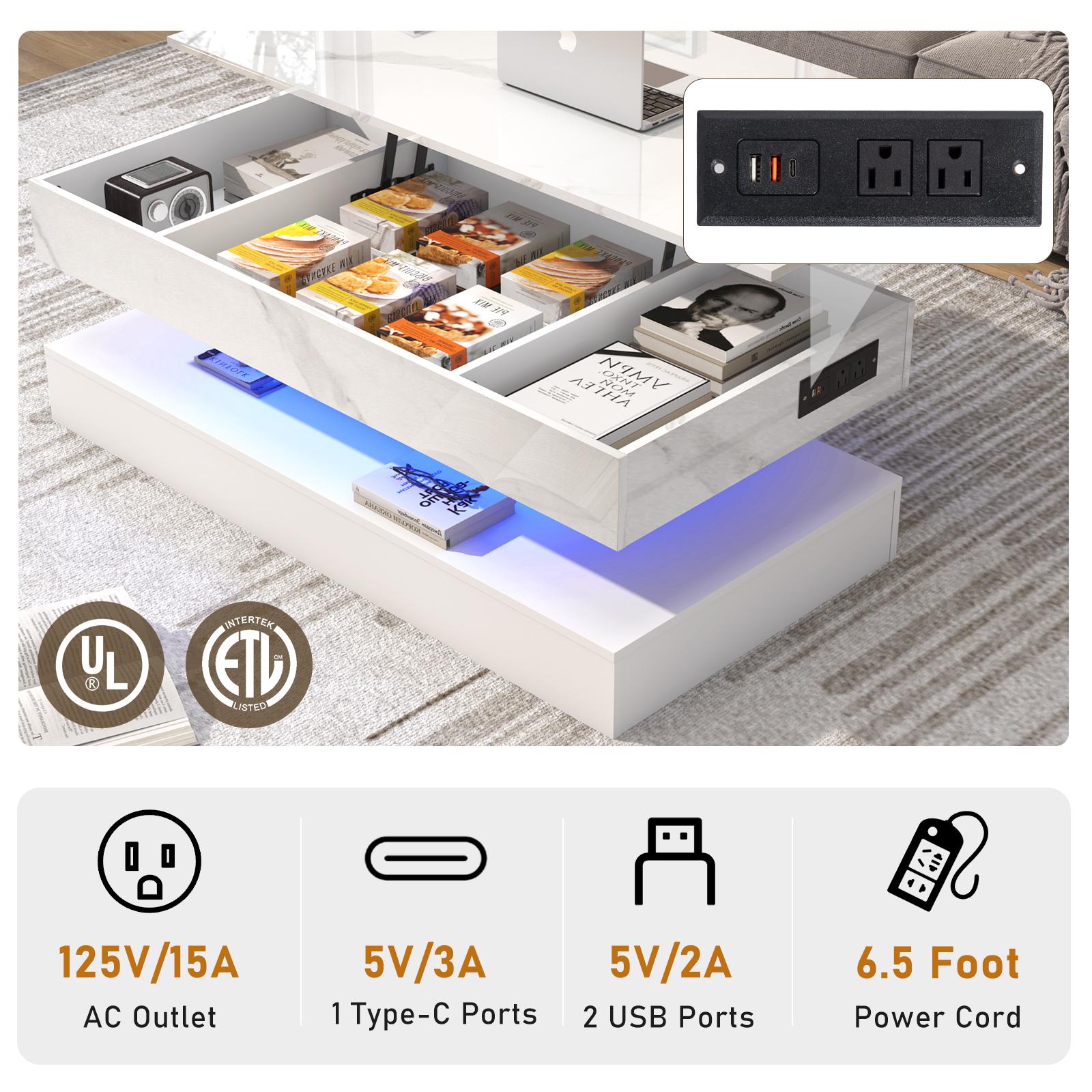 39.4"/47.2" Large Lift Top Coffee Table,Modern High Glossy LED Coffee Tables for Living Room with Storage,Black Living Room Tables for Living Room,Dining Room,Bedroom Home Office,APP LED Lights(Black/white) 39.4"/47.2" Large Lift Top Coffee Table,Modern High Glossy LED Coffee Tables for Living Room with Storage,Black Living Room Tables for Living Room,Dining Room,Bedroom Home Office,APP LED Lights(Black/white)