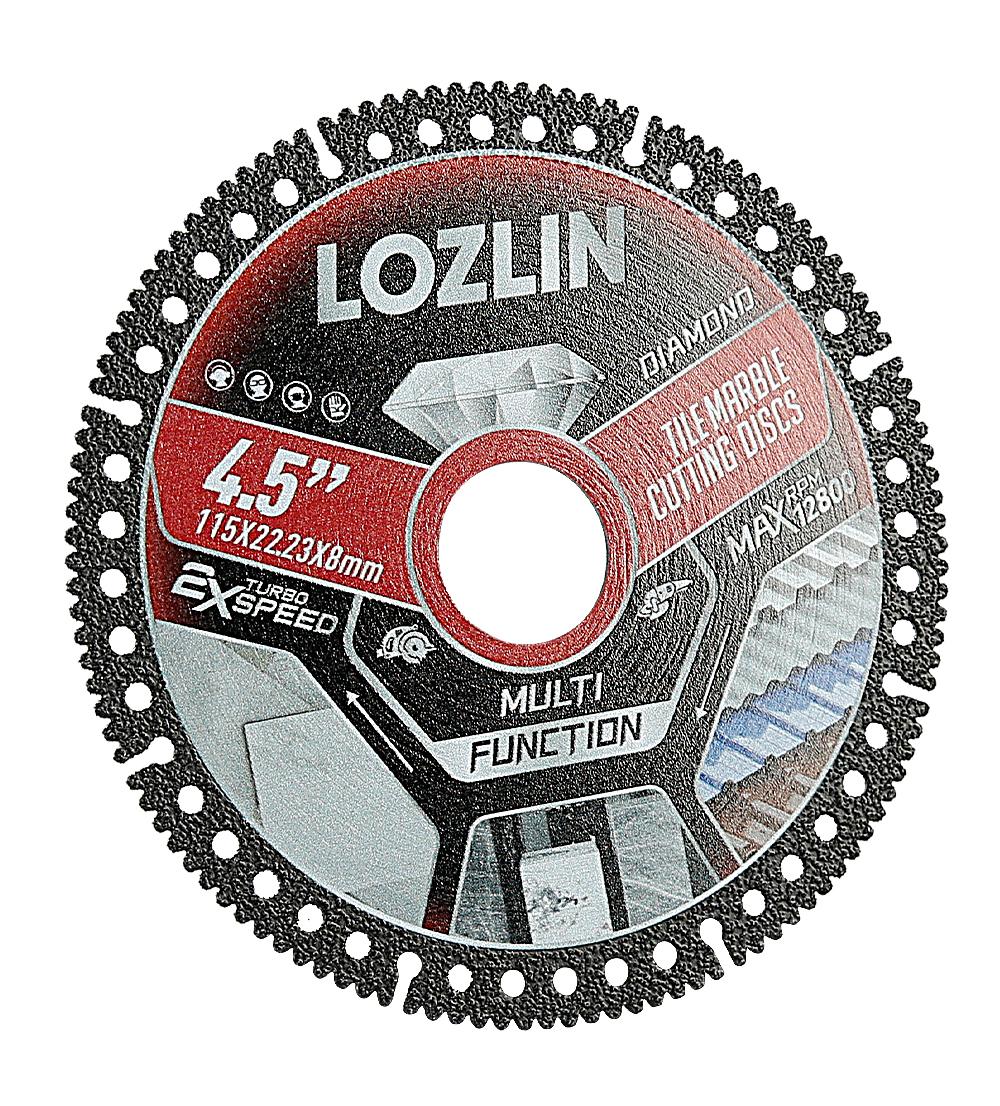 LOZLIN 4.5" 1PCS/3PCS Diamond Tile Cutting Blades - Ultra-Thin Dry Cutting Disc for Ceramic, Marble, Granite - Angle Grinder Blades& Durable for Masonry/Construction Power Tool SummerVibes