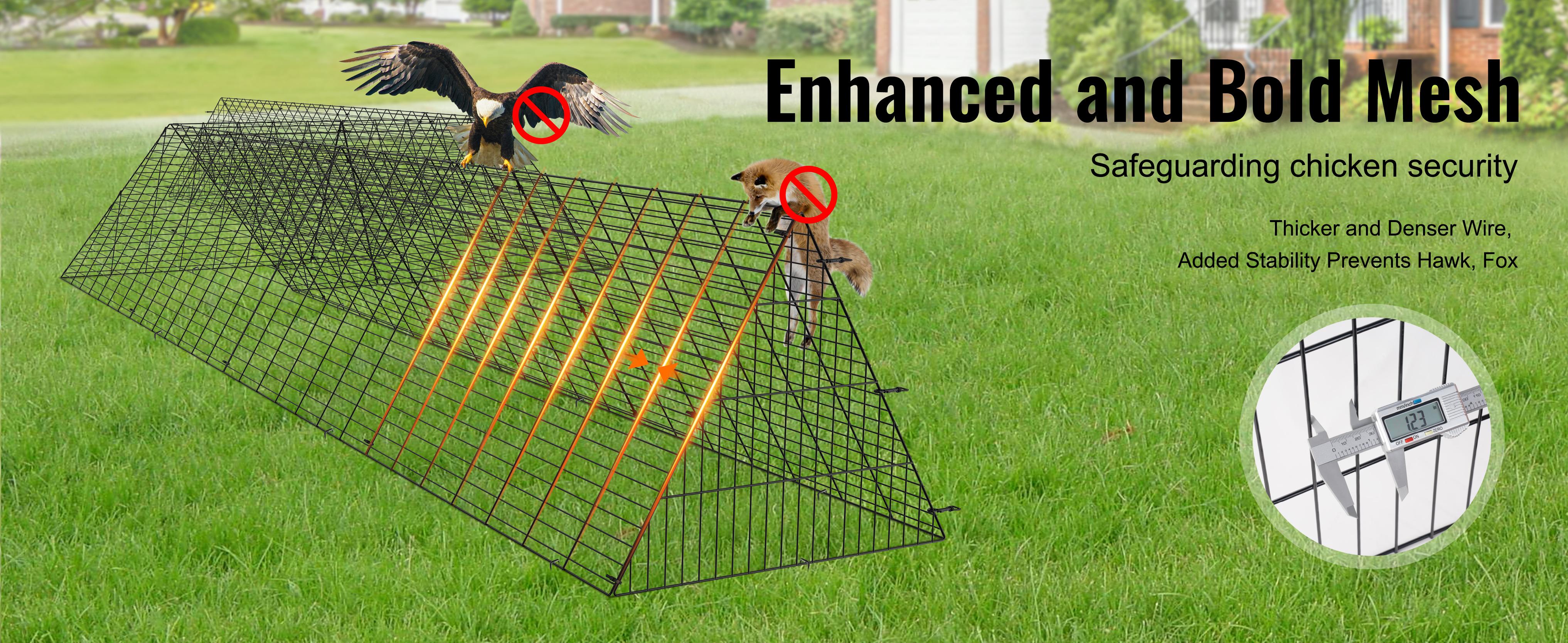 SummerWinsVEVOR Chicken Tunnels, 287x 78.7x 24.2 inch(LxWxH) Chicken Tunnels for Yard, Portable Chicken Tunnels for Outside with Corner Frames, 2 Sets, Suitable for Chickens, Ducks, Rabbitsdealsforyoudays