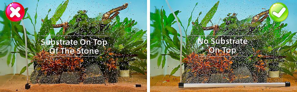 hygger aquarium bubble tube Bubble Curtain Wall Aquarium Air Stone Kit, Fish Tank Air Bubbler Dissolved Oxygen Aerator Stone with Air Tubing Diffuser Bubbling Decoration