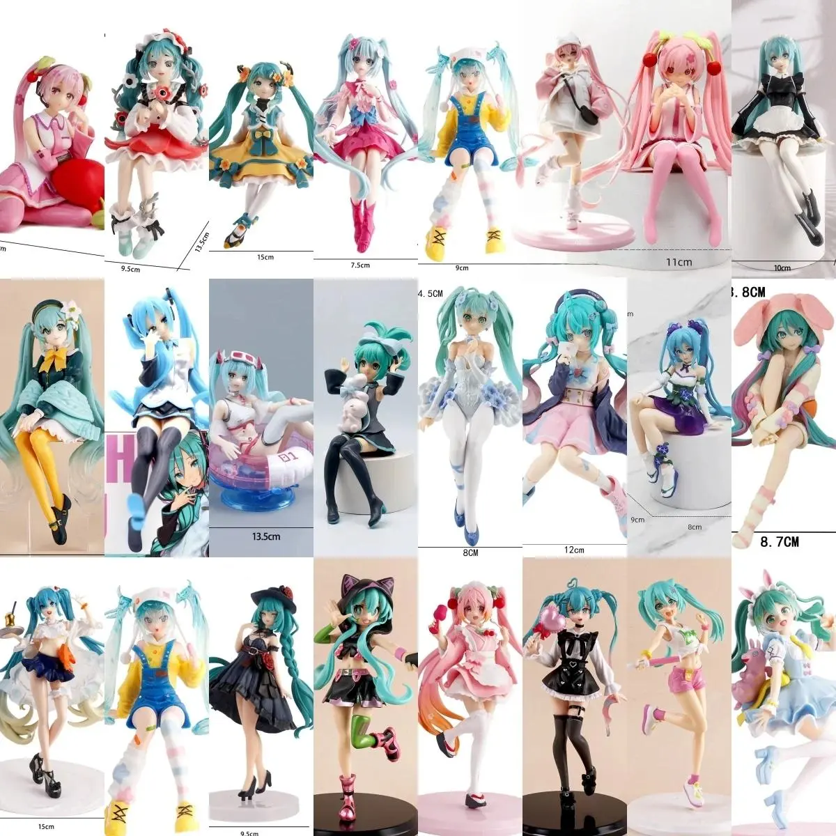2026 New hot item Anime Figure Wedding Dress Action Figures Kawaii Swimsuit Vocaloid PVC Collectible Model Toys Girl Gift