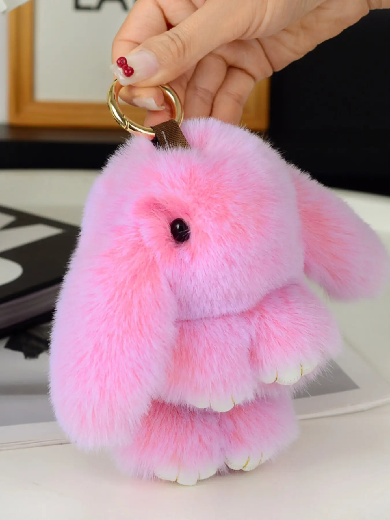 Cute Rabbit Design Bag Keychain, Plush Bag Charm for Women and Girls, Cute Bag Decoration and Accessories for Daily Use