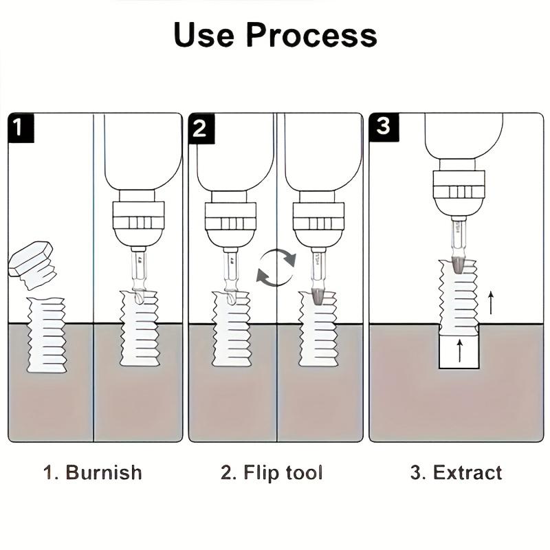 10-Piece Heavy-Duty Thread Extractor Set  Easily remove damaged, stripped, or broken bolts, hex screws, and fasteners. High-strength construction, durable and long-lasting.