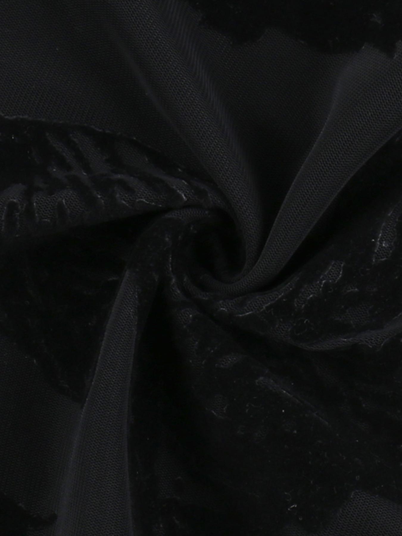 Women's Angel Print Contrast Mesh Sheer Round Neck Tee, Y2K Trendy Casual Raglan Sleeve T-shirt for Daily Wear, Ladies All Seasons Outfit