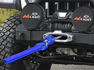 Nilight Forged Steel Winch Hook 3/8" Grade 70 Safety Latch Winch Cable Hook Stopper & Clevis Slip Hook Sets, Included Allen Wrench,Max 35,000 lbs Heavy Duty Synthetic Rope