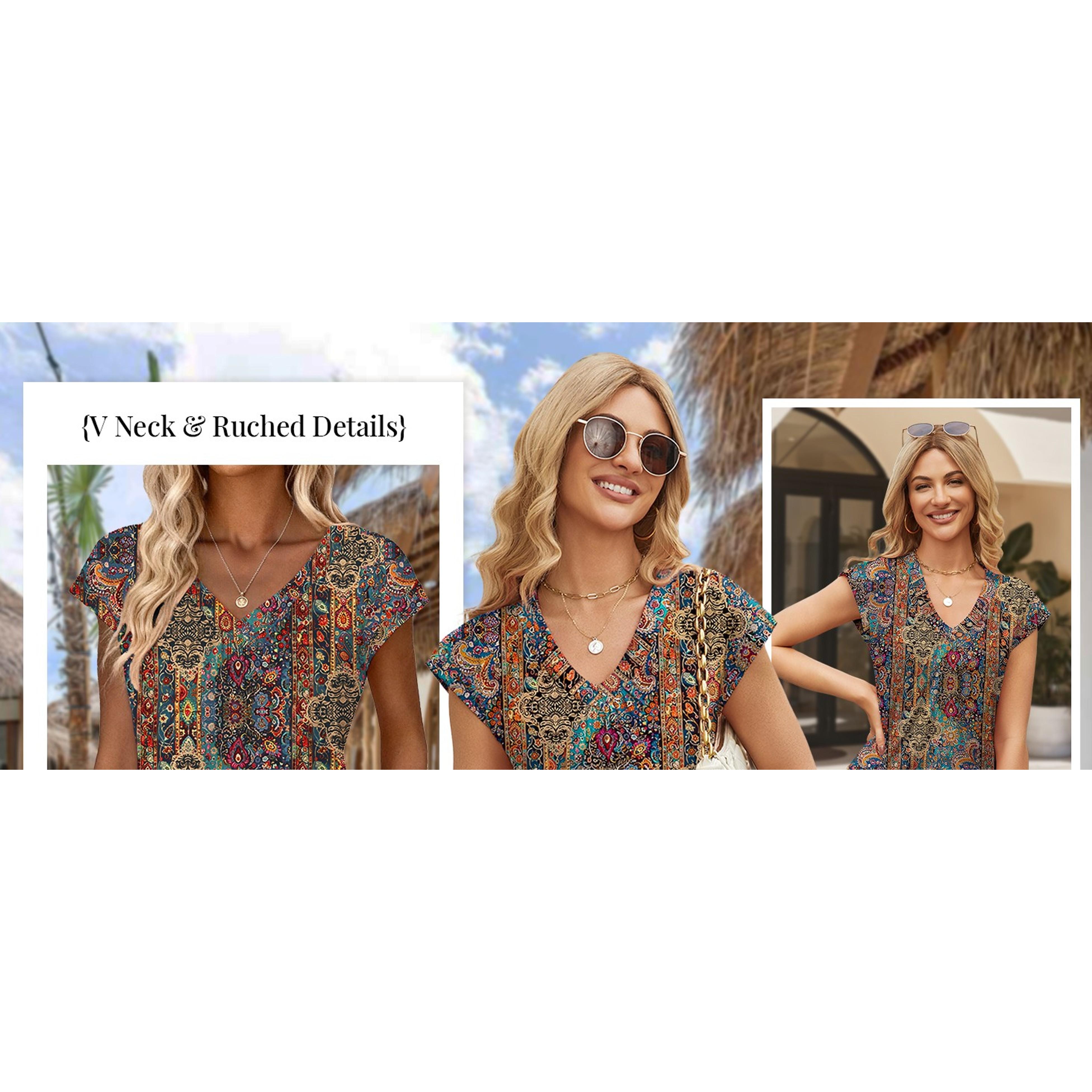 Womens Tops Short Sleeve V Neck Shirts Summer Dressy Casual Business Clothes Work Blouses Fashion Clothing Outfits