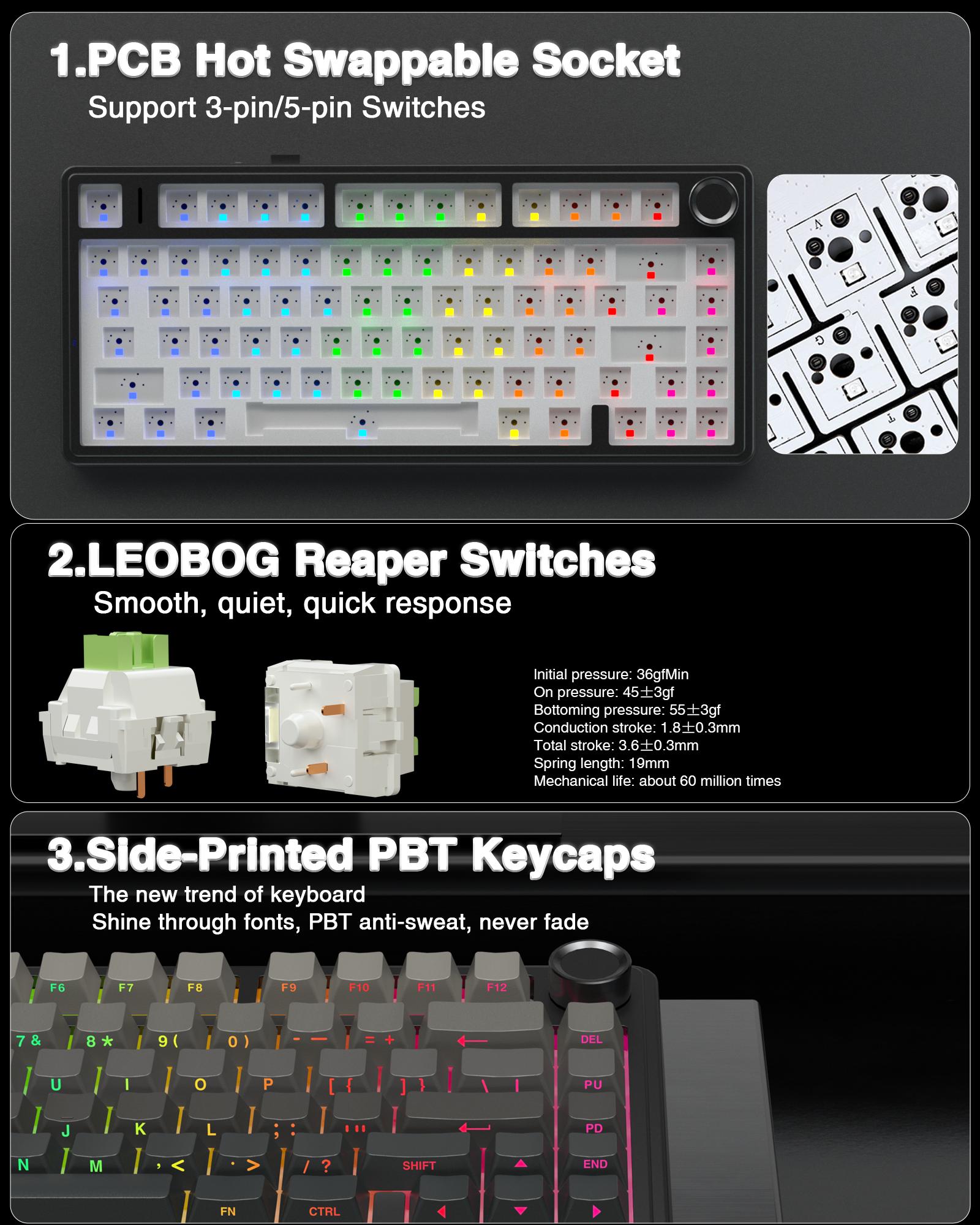 OFFICIAL AULA F75 Pro Wireless Mechanical Gaming Keyboard, 75% Hot-Swappable, USB Charging, RGB Backlight, PBT Side-Printed Keycaps, Multimedia Scroll Wheel, Creamy Keyboards PC accessories TikTokShopfalldealsforyou OFFICIAL AULA F75 Pro Wireless Mechanical Gaming Keyboard, 75% Hot-Swappable, USB Charging, RGB Backlight, PBT Side-Printed Keycaps, Multimedia Scroll Wheel, Creamy Keyboards PC accessories TikTokShopfalldealsforyou