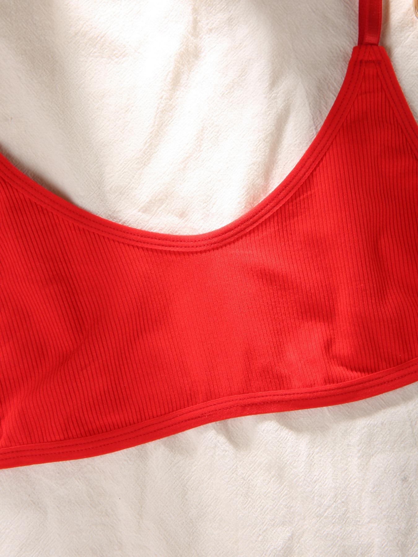 Women's Solid Adjustable Strap Backless Lingerie Top, Breathable Comfortable Underwear for Daily Wear, Push Up Bra, Women's Lingerie for All Seasons