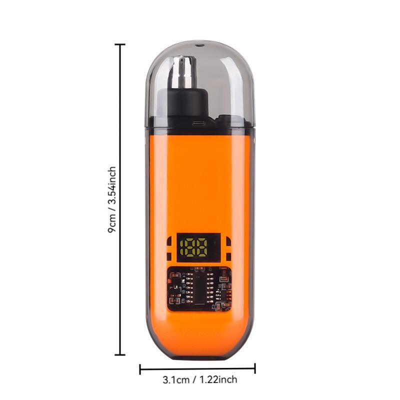 Men's Waterproof Digital Nose Hair Trimmer, USB Rechargeable Trimmer, Portable Precision Grooming Tool, Helps Create Elegant Facial Appearance & Daily Cleaning