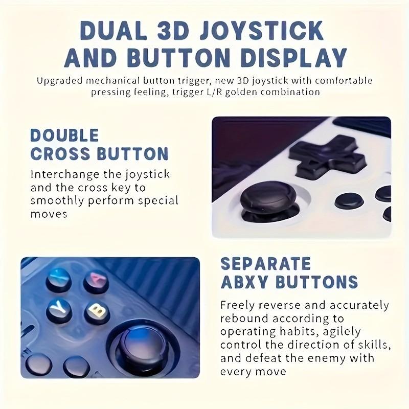 R36s Handheld Game Console, 3.5-Inch IPS Screen, Portable Pocket Device, Lightweight, Fashionable Gaming, High-Quality Display