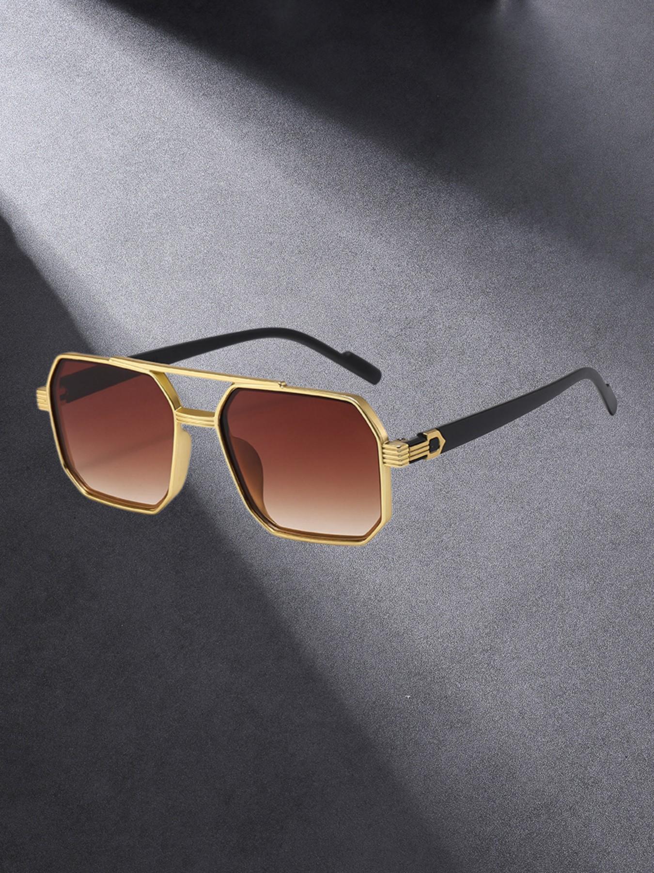 Square Frame Unisex Sunglasses, Casual All-Season Decorative Lens, Perfect for Work & Leisure, Matches Daily