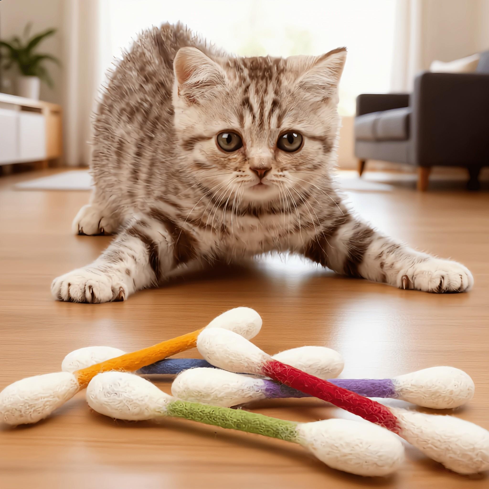 3-In-1 Large Cat Toy Stick, Interactive Cat Play Toy, Durable Chewable Pet Entertainment Stick, Ideal for Cat Training and Boredom Relief, Interactive Kitten Wand