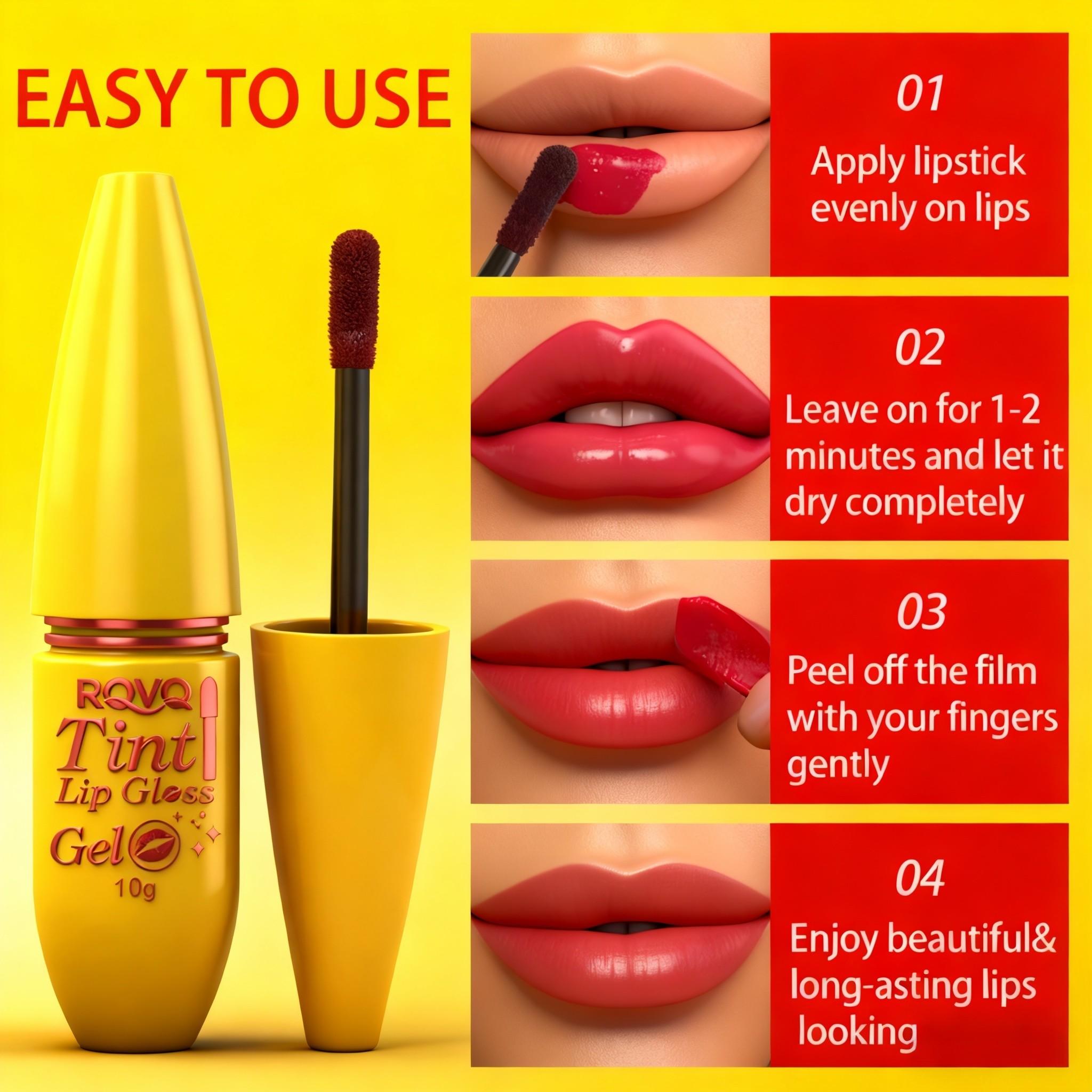 3-Color Long-Lasting Waterproof Lip Gloss, Easy Application, Suitable for All Skin Types, Perfect Gift for Valentine's Day, Birthday, Christmas