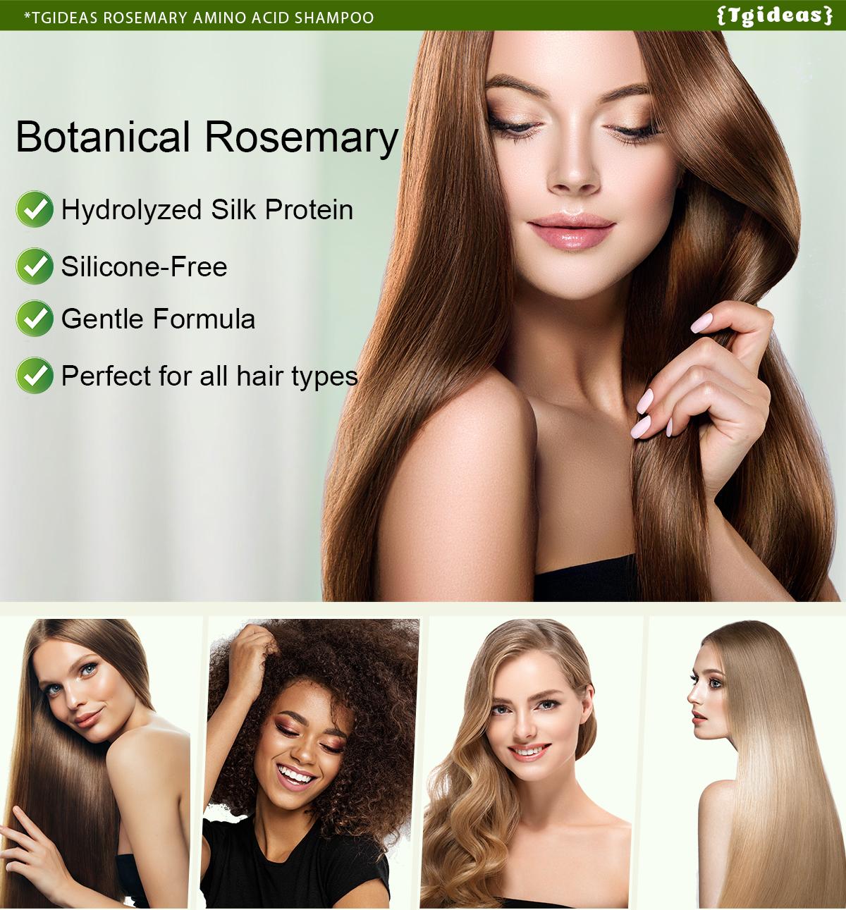 Buy 1 Get 1 Free(Same Model) Tgideas Anti-Hair Fall Hair Loss Treatment Shampoo Oil Control Anti Dandruff Haircare Rosemary Zinc PCA Help Hair Growth Amino  Reduce Hair Loss Scalp Cleanser Conditioner 250ML #SummerWins #DealsForYouDays