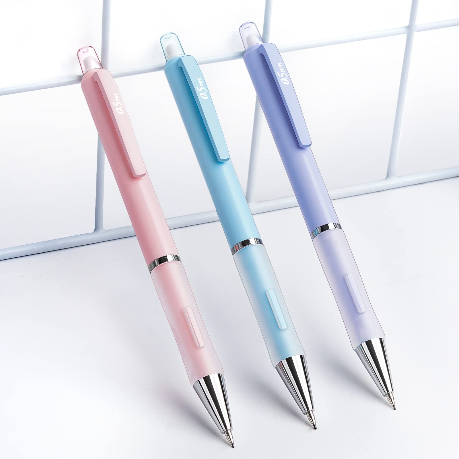 Four Candies Cute Mechanical Pencil Set, 3PCS Mechanical Pencils(0.5MM/0.7MM/0.9MM), with 360PCS HB Lead Refills, 3PCS Erasers and 9PCS Eraser Refills, Aesthetic School Supplies for Student Writing Drawing Four Candies Cute Mechanical Pencil Set, 3PCS Mechanical Pencils(0.5MM/0.7MM/0.9MM), with 360PCS HB Lead Refills, 3PCS Erasers and 9PCS Eraser Refills, Aesthetic School Supplies for Student Writing Drawing