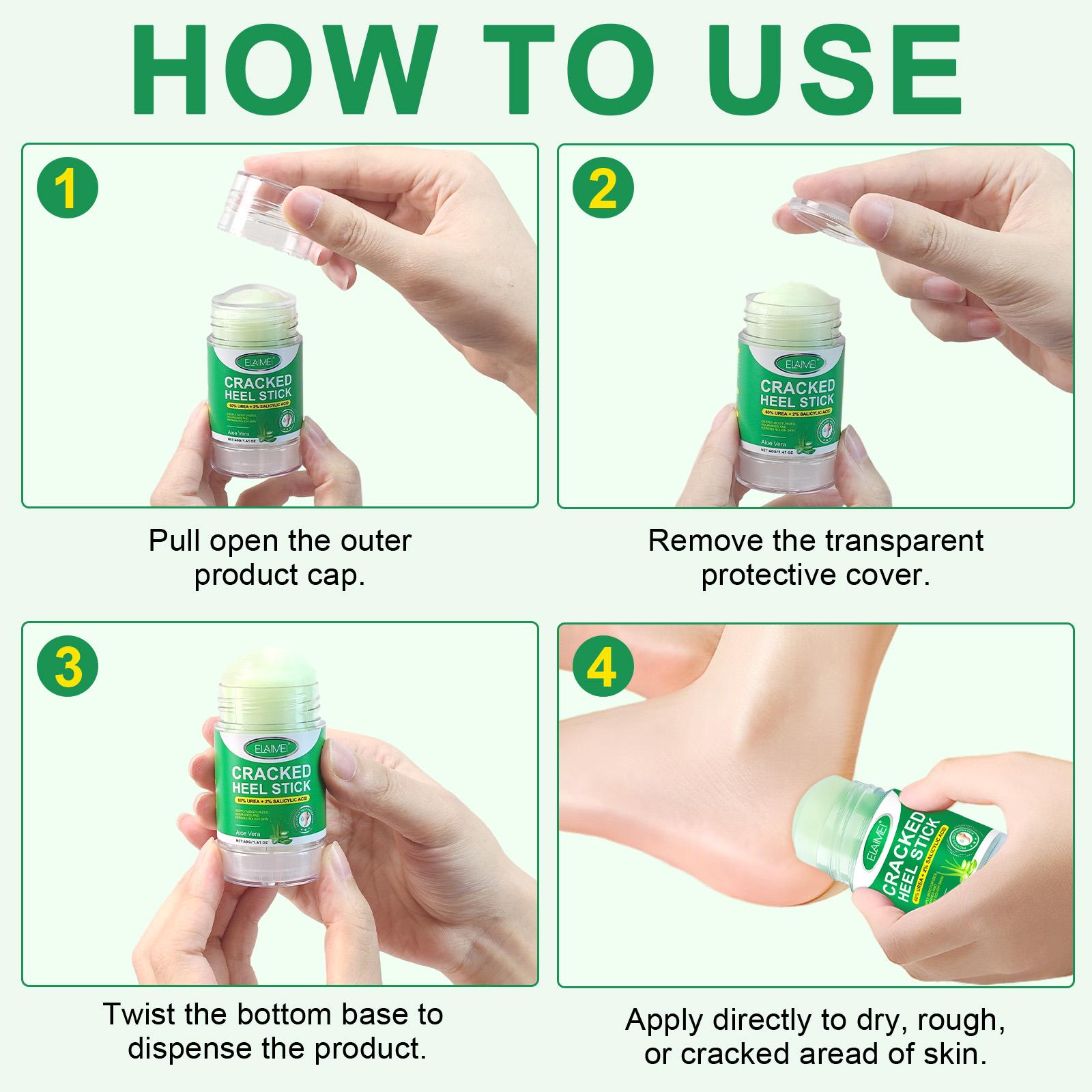 Elaimei Foot Care Stick, Avocado Oil Moisturizing Heel Cracked Cream, Hydrating Rough Skin, Winter Essential Anti-Dryness Foot Lotion