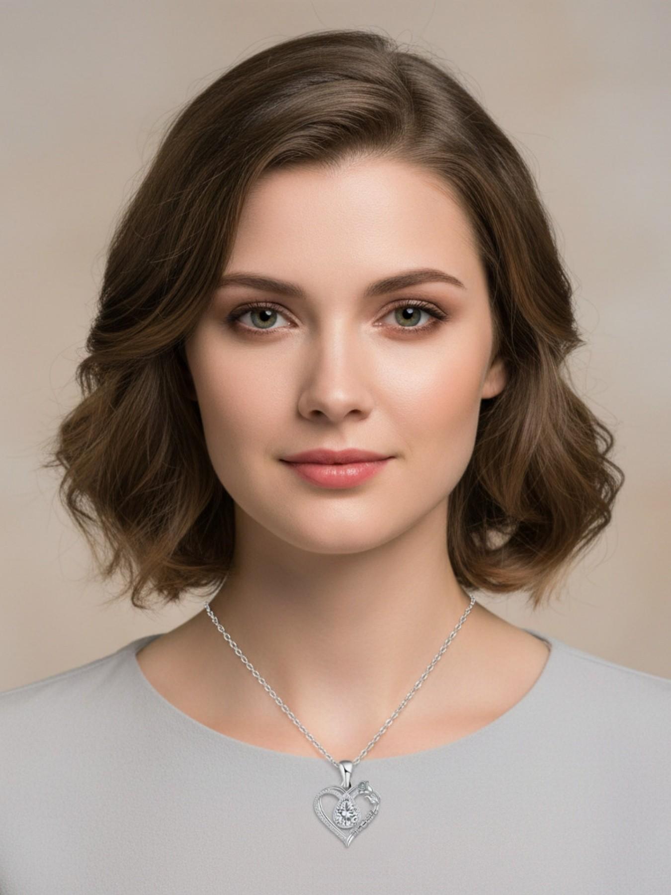 Diamond Drop Rose Heart Mom Luxury premium heart-shaped MOM teardrop gem necklace.Paired with a preserved rose & teddy bear jewelry gift box.Perfect mysterious gift for festivals, birthdays, Valentine's Day, Mother's Day and Christmas.