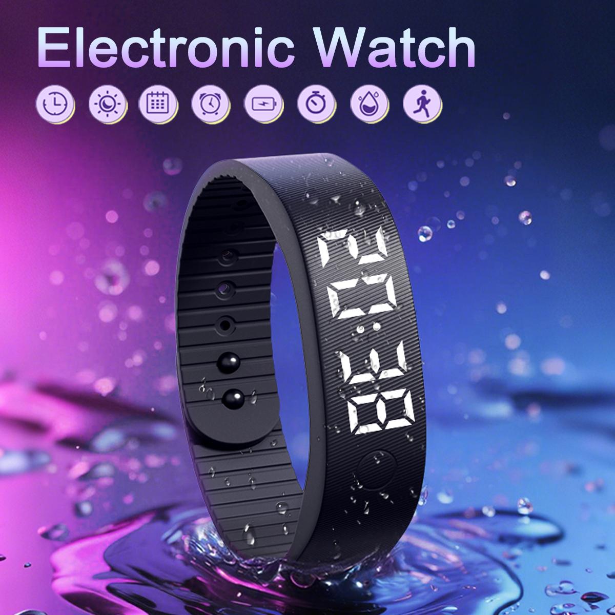 LED Fashion Smart Bracelet Unisex, Time Display, Vibration Alarm, Step Counter, Calorie Tracker, Sleep Monitor, Daily Wear
