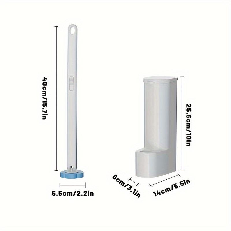 Household Toilet Cleaning Brush with Holder, 12 Disposable Replacement Heads - Floral No Dead Corners Bathroom Cleaner Supplies
