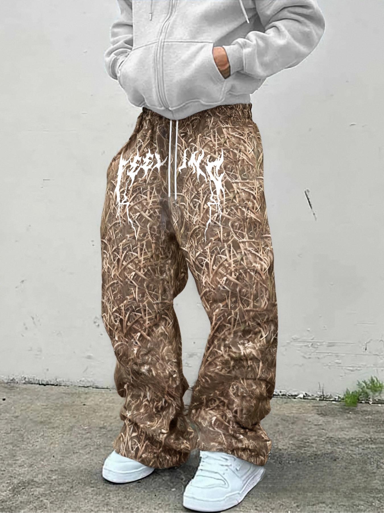 Men's Pants, Casual Fitted Trousers, Casual Streetwear Trousers, Street Fashion Casual Loose Trousers for Daily Wear, Men's Bottoms for Summer