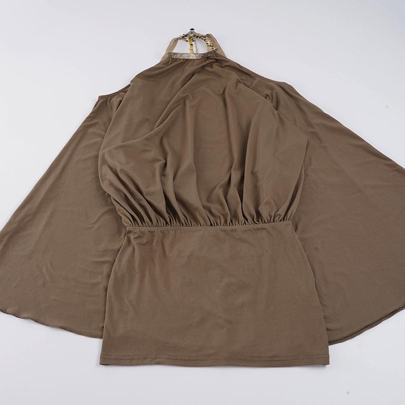 Women's Y2K Vintage Butterfly Chain Backless Bodycon Mini Dress, Batwing Sleeves Sexy Grunge Style, Short Sundress Perfect for Spring, Summer and Party Outfits