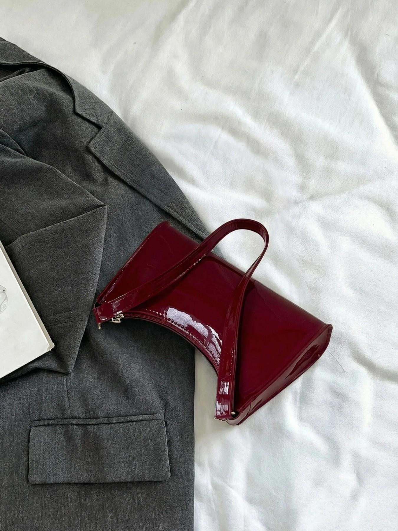 Women's Fashion Shoulder Bag, Casual Commuter Underarm Purse, Trendy Plain Handbag, Ideal for Office, College, Work, Business, Daily Use