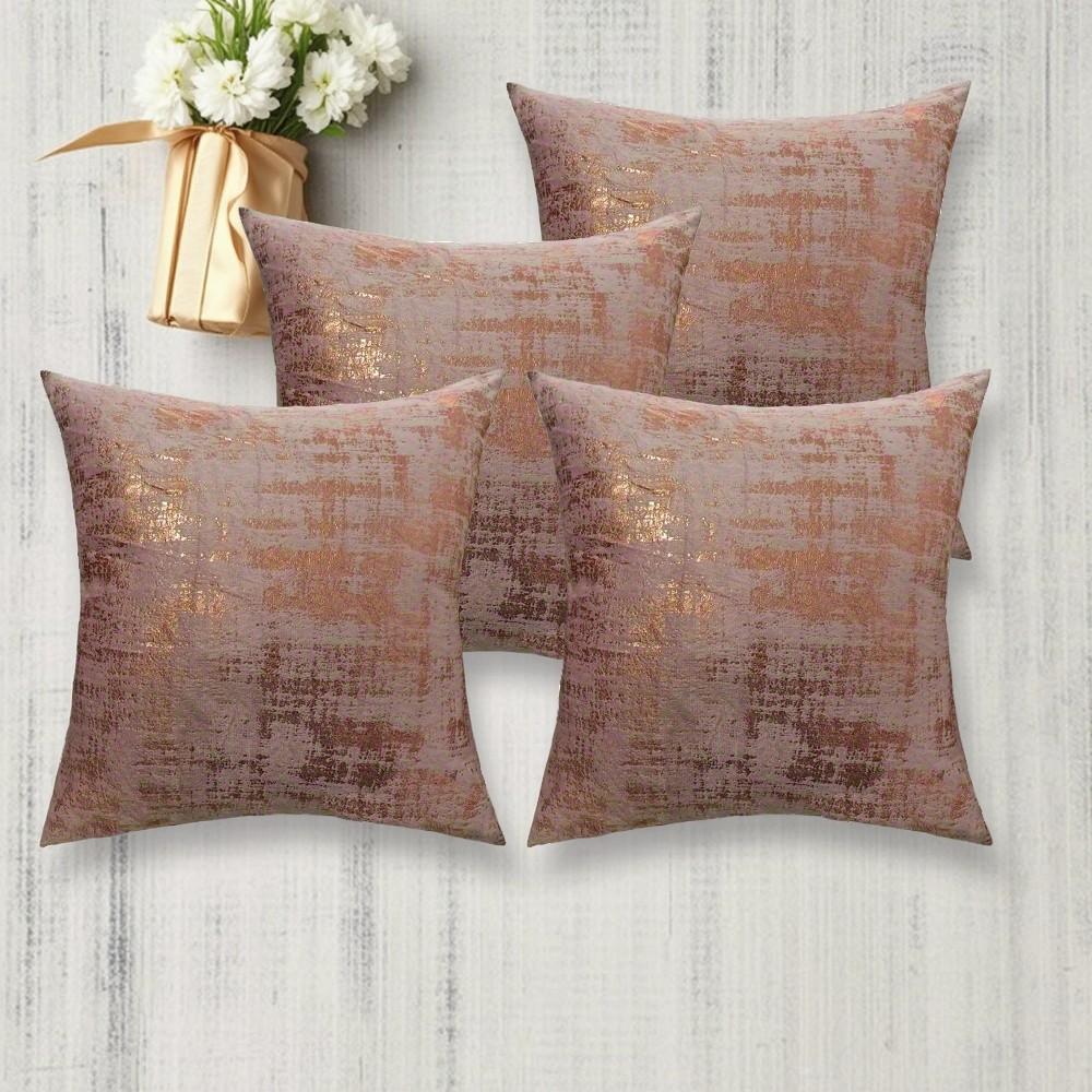 4pcs Pillow Covers Set, Silver Soft Modern Style, Home Sofa Chair Backrest Decorative Cushion Cover
