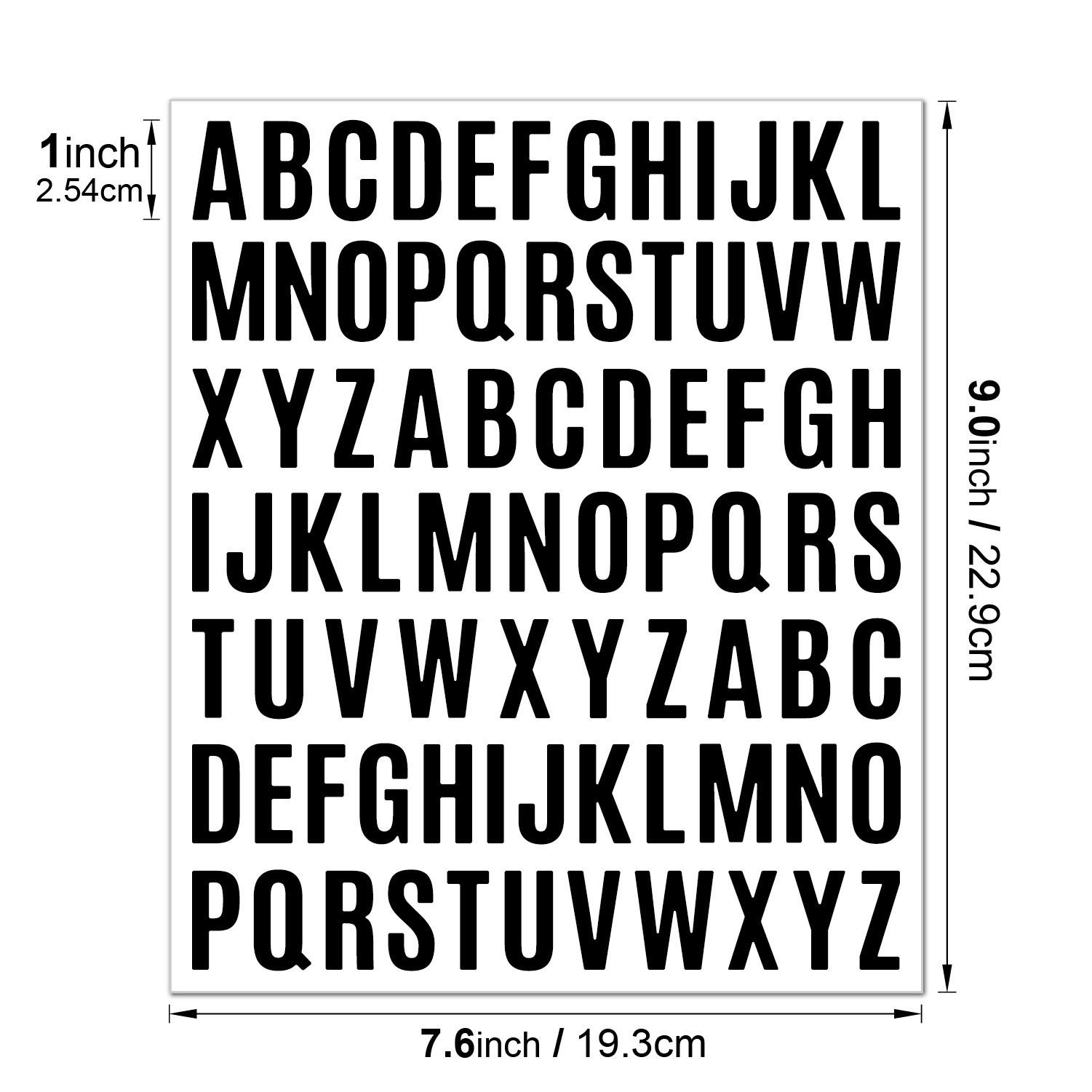 Waterproof Letter Stickers Set, Industrial Application Waterproof Alphabet Decals, Durable Adhesive Letters for Notebooks & Journals