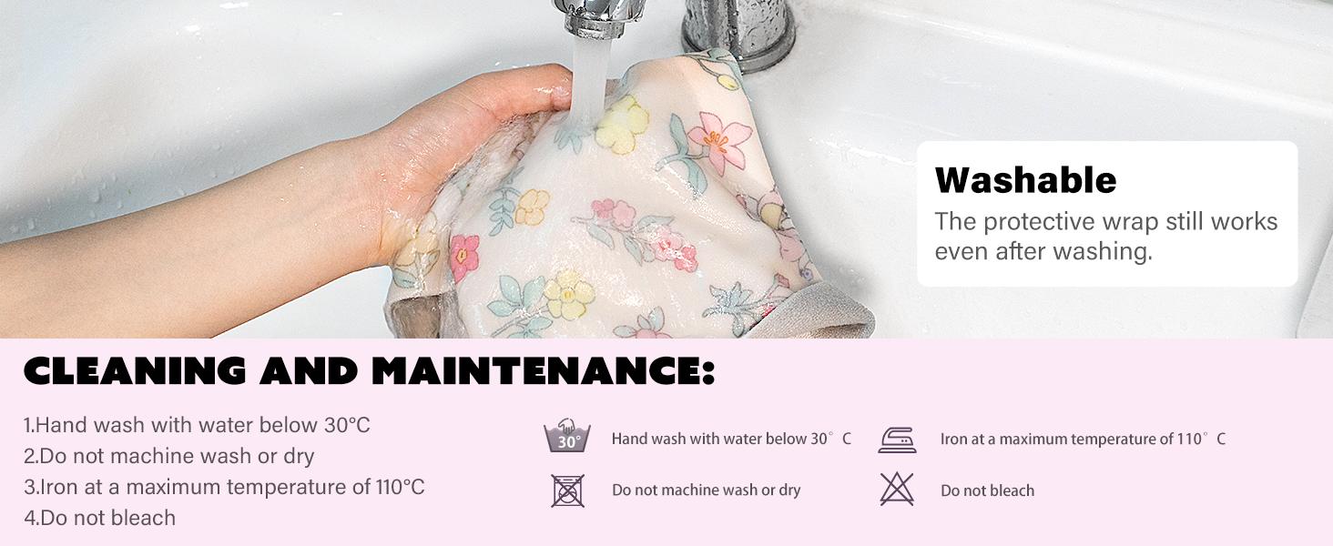 Walking Way Multi-Use Protective Wrap - Self-Adhesive Magic Cloth Cover for Camera Lens, Smartphones, Laptop & Makeup Tools Washable & Reusable Pouch