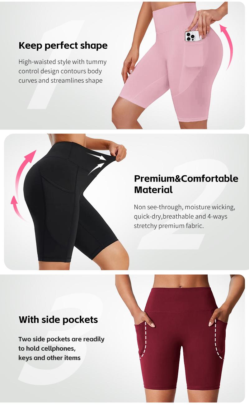 5pcs High Waist Athletic Yoga Shorts,Soft Shorts,Breathable, Pocketed Stretchable Tight Fit Gym Wear For Daily Workout & Casual Use Women Outdoorfun SpringStatements 5pcs High Waist Athletic Yoga Shorts,Soft Shorts,Breathable, Pocketed Stretchable Tight Fit Gym Wear For Daily Workout & Casual Use Women Outdoorfun SpringStatements