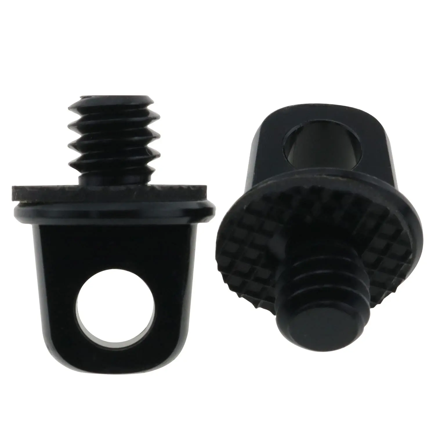 CZQC 1/4inch Camera Screw 2PCS 1/4-20 Quick Install Metal Screws Connecting Adapters for Camera Neck Wrist Strap Sling Black