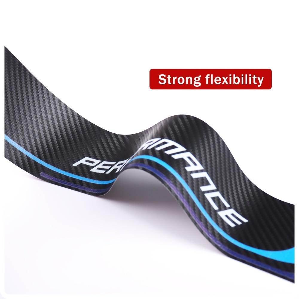 Universal 4pcs Carbon Fiber Texture Door Sill Protector Strips Set, Anti-Scratch Durable, Non-Slip Threshold Decorative Strip, Car Accessories