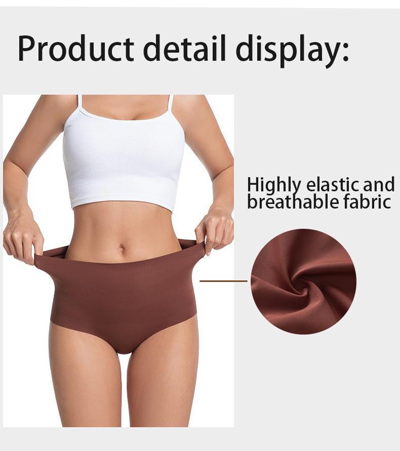 Women's High Waisted Basic Compression Briefs - Seamless 4pc/Multi-Function Normal Type Body Contouring Booty Shapewear, Tummy Control Invisible Hip-Lifting Underwear, 3/5 Pack (3 Pairs Option), S-XXL Plus Size, High Elastic Waist, Casual Wear, High Waist