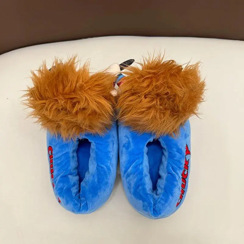 Halloween Michael Myers Chucky Plush Slippers Horror Ghostly Black Lord Devil Rabbit House Shoes Soft Funny Slipper