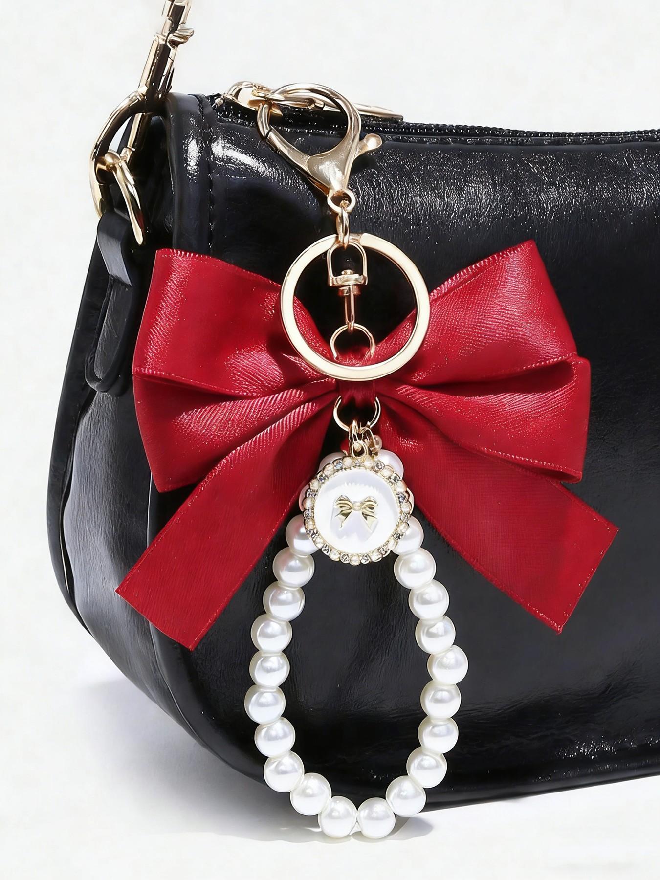 Personalized fashion exquisite versatile bow pendant, simple and casual versatile luxury bag pendant, sweet niche design multi-color optional suitable for daily bag accessories, gift  Key chain small objects, Bag Charm Keychain, Charms For Bags