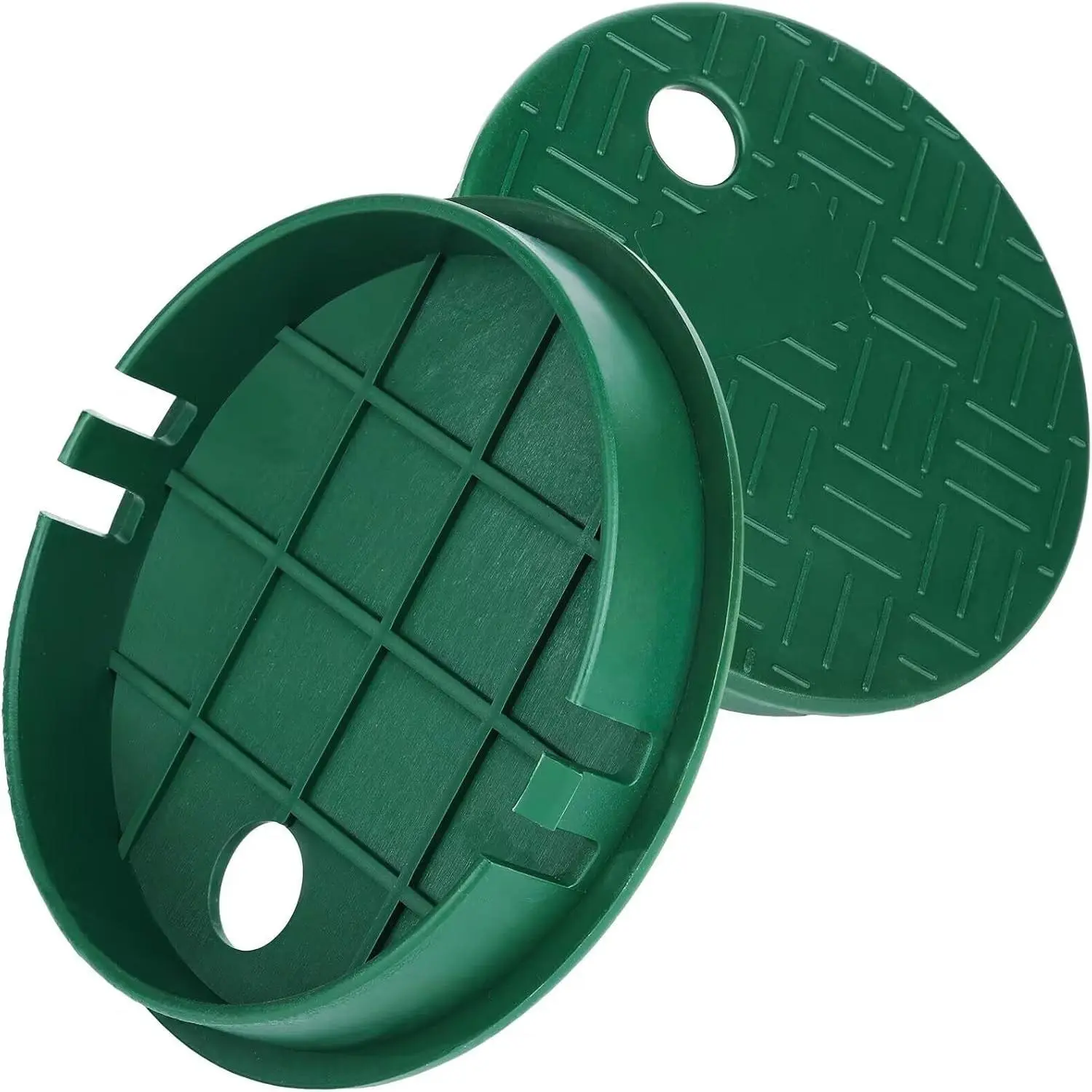 ID 5.5" OD 6" Outdoor Sprinkler Valve Cover 2Pcs | Heavy-Duty Irrigation Control Valve Box Lid for Greenhouse & Outdoor Use