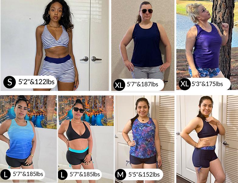 Yonique Three Piece Tankini Swimsuits for Women Swim Tank Top Bathing Suits with Boy Shorts and Bra Athletic Swimwear