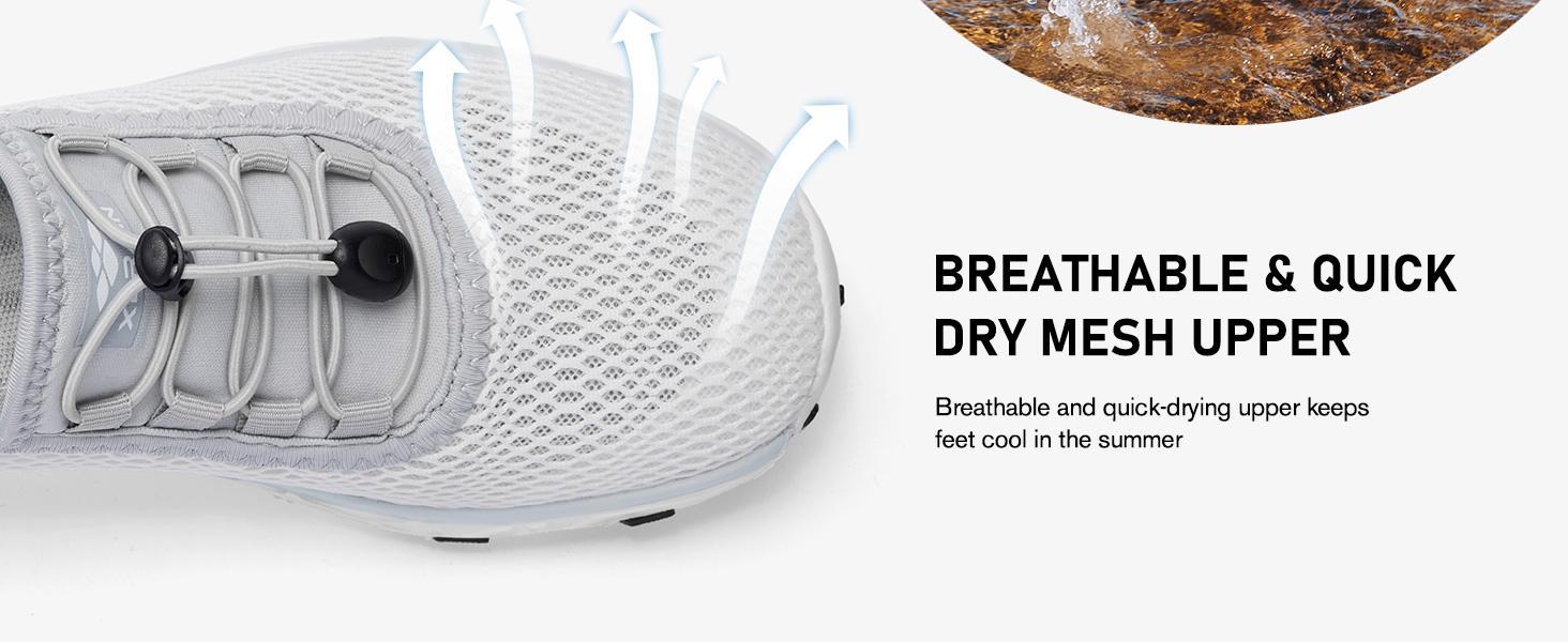 ALEADER Women's Watershoes Swim Shoes Outdoor Beach Barefoot Quick-Dry Aqua Pool Socks Swimming Yoga Surfing Exercise Lightweight & Comfort