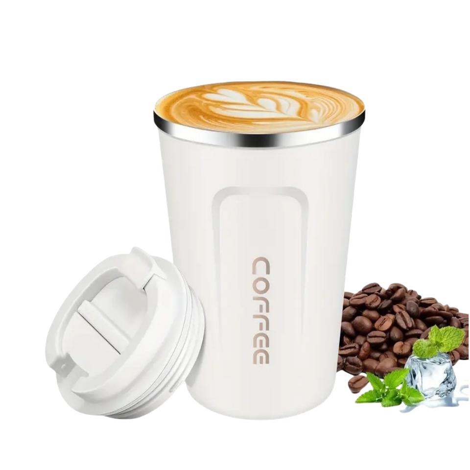 Creative Travel Mug 380ML & 510ML Stainless Steel Vacuum Insulated Reusable Coffee Cup for Car & Outdoor Use