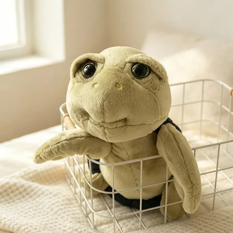 Large Eye Turtle Plush Toy, Realistic Animal Doll, Soft Comfortable Handheld Toy, Home Decor, Birthday Christmas Gift