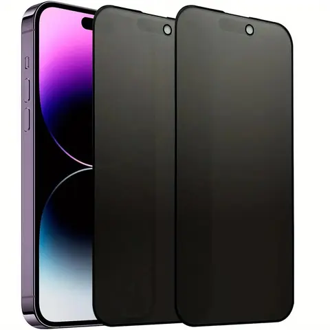 Tempered Glass Privacy Screen Protector Set (2-Piece) - Phone Accessories, Anti-Glare, Eye Protection, Scratch-Free for iPhone 18/17/16/15 Pro Max/13/12/11 Series Guard, Tempered Glass Phone Screen Protectors
