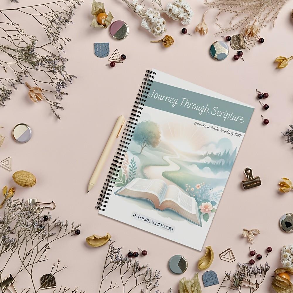 Journey Through Scripture - 113-Page One-Year Bible Reading Plan for Adults & Beginners, Daily Scripture Schedule, Reflection Space & Faith-Growth Guidance