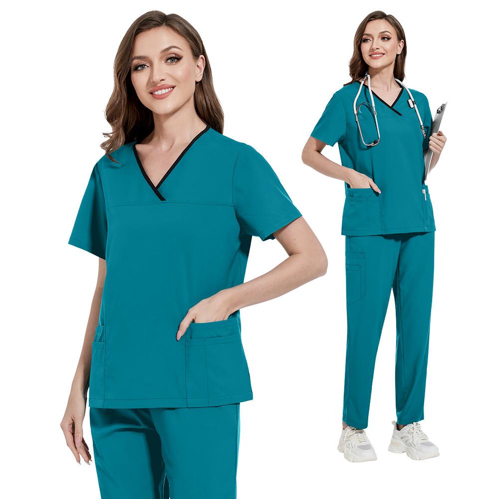 Women's Two-Piece Anesthesia Scrub Set High-Stretch Comfortable Uniform for Technicians & Nursing Staff