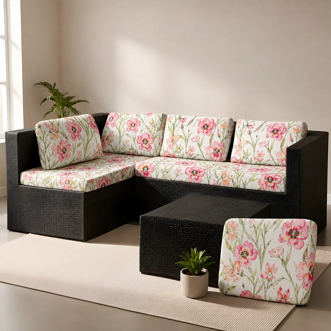 4/8/12 Pack Stretch Outdoor Cushion Covers - Universal Replacement Slipcovers for Patio Sofa & Chairs, Elastic Bottom to Prevent Sliding, Pet Scratch Resistant & Washable, Fits Most Cushions