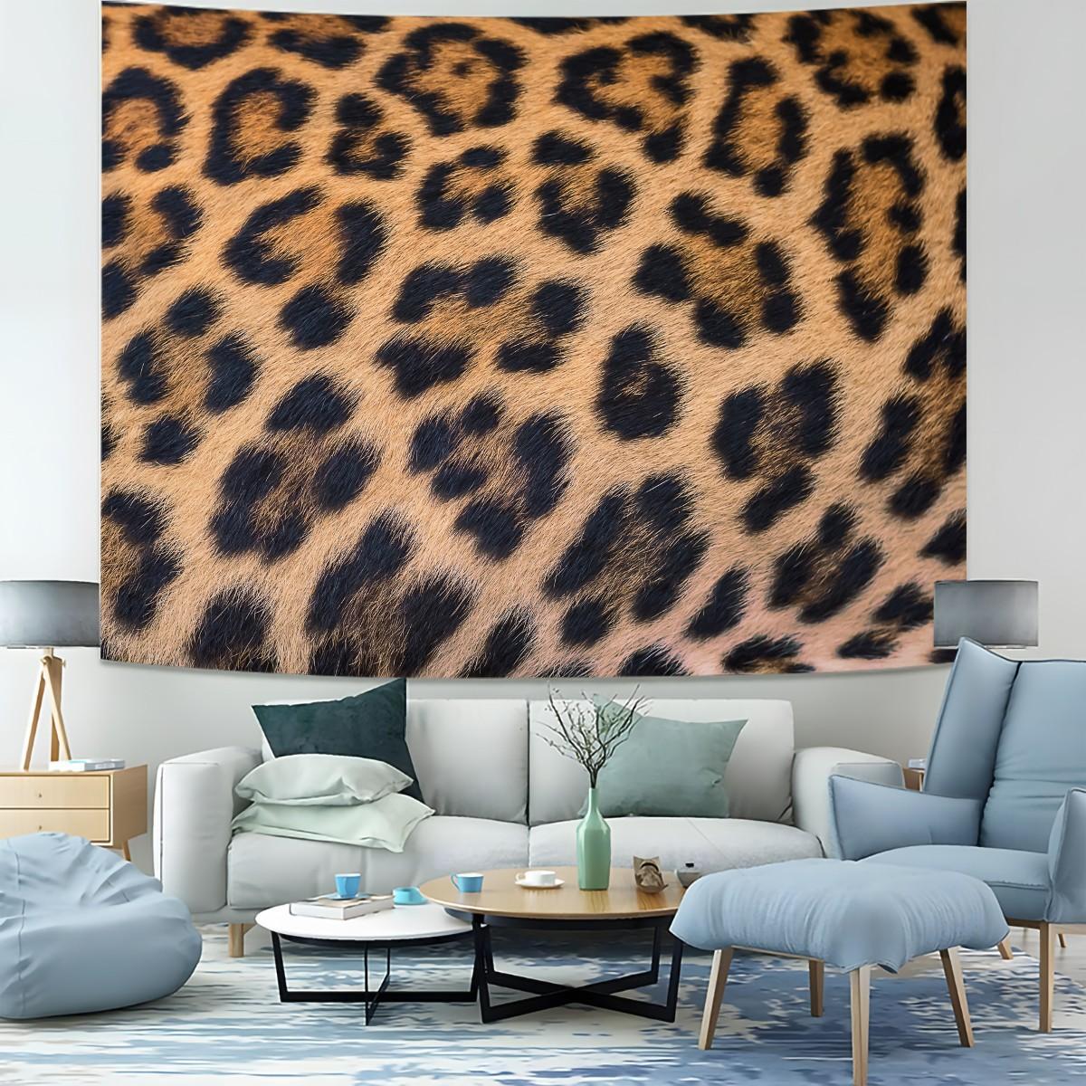 Leopard Print Tapestry, Cheetah Decor Wall Hanging, Luxury Animal Print Tapestries, Soft Wall Blanket, Wild Backdrop Decor for Bedroom, Dorm & Living Room,Modern Abstract Pattern for Kid Boy Men